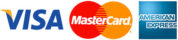 We accpet Visa Mastercard & American Express